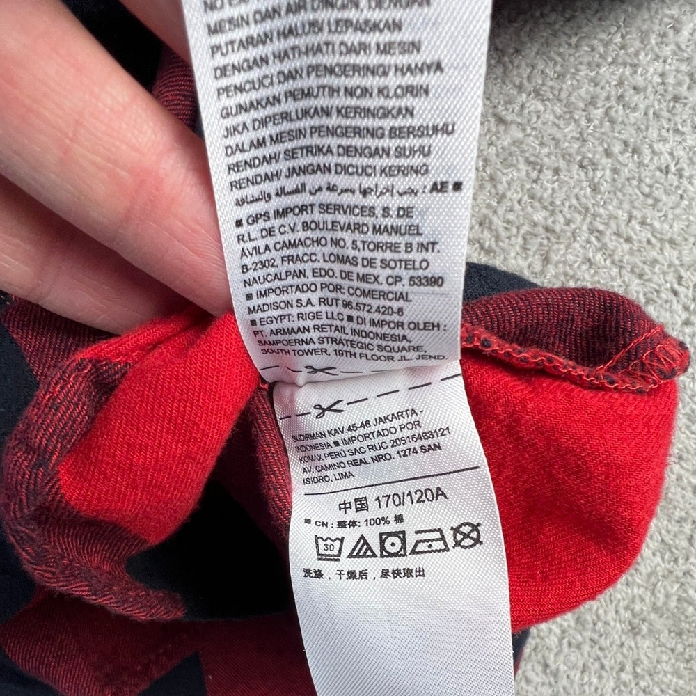Old Navy The Classic Shirt Women's XXL Flannel Buffalo Check Red Black Button - Picture 9 of 13